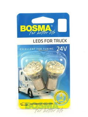 2x Ampoules BAY15D 24X LED BLANC 24V