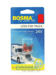 4x Ampoules T5 1X LED ROUGE 24V WIDE VIEW
