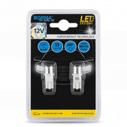 2x Ampoules T10 1 LED SMD 7080 BLANC 12V