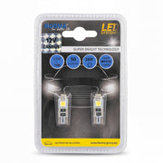2x Ampoules T10 3 LED SMD 5050 BLANC 12V CANBUS