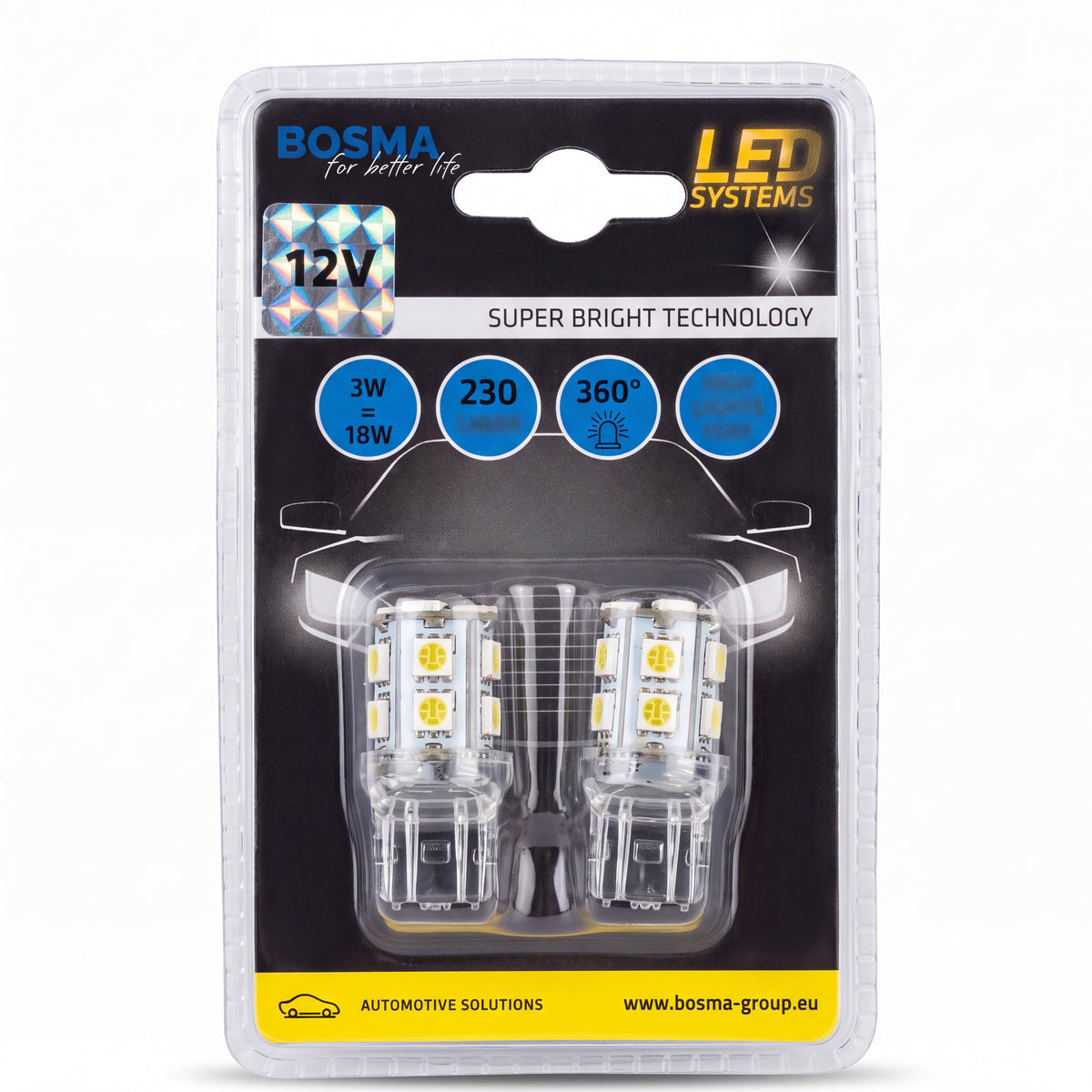 2x Ampoules T20 13 LED SMD 5050 BLANC 12V