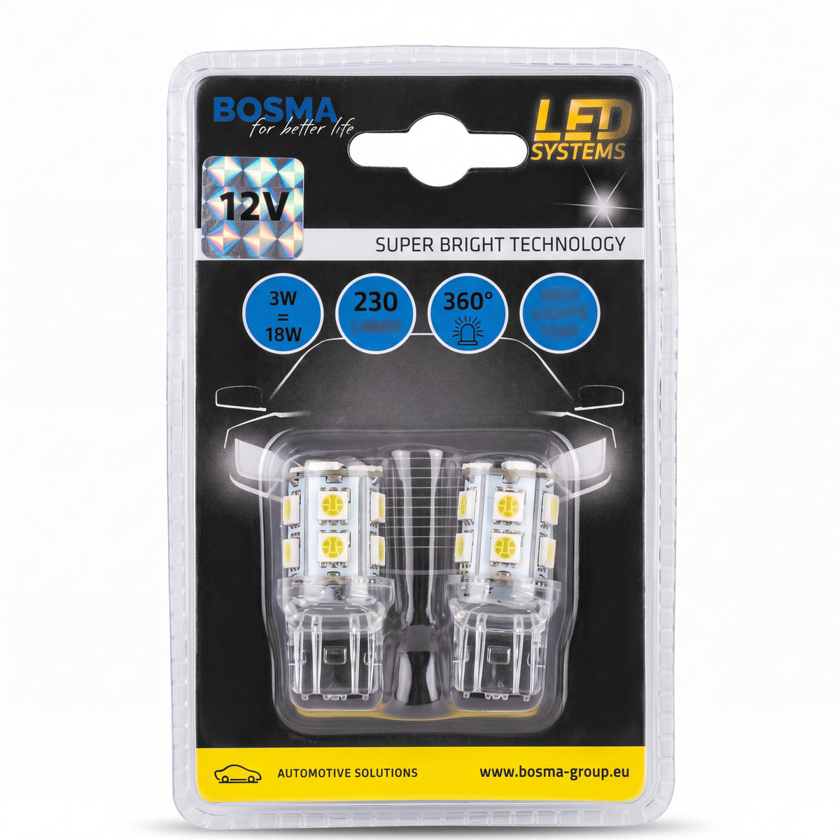 2x Ampoules T20 13 LED SMD 5050 BLANC 12V