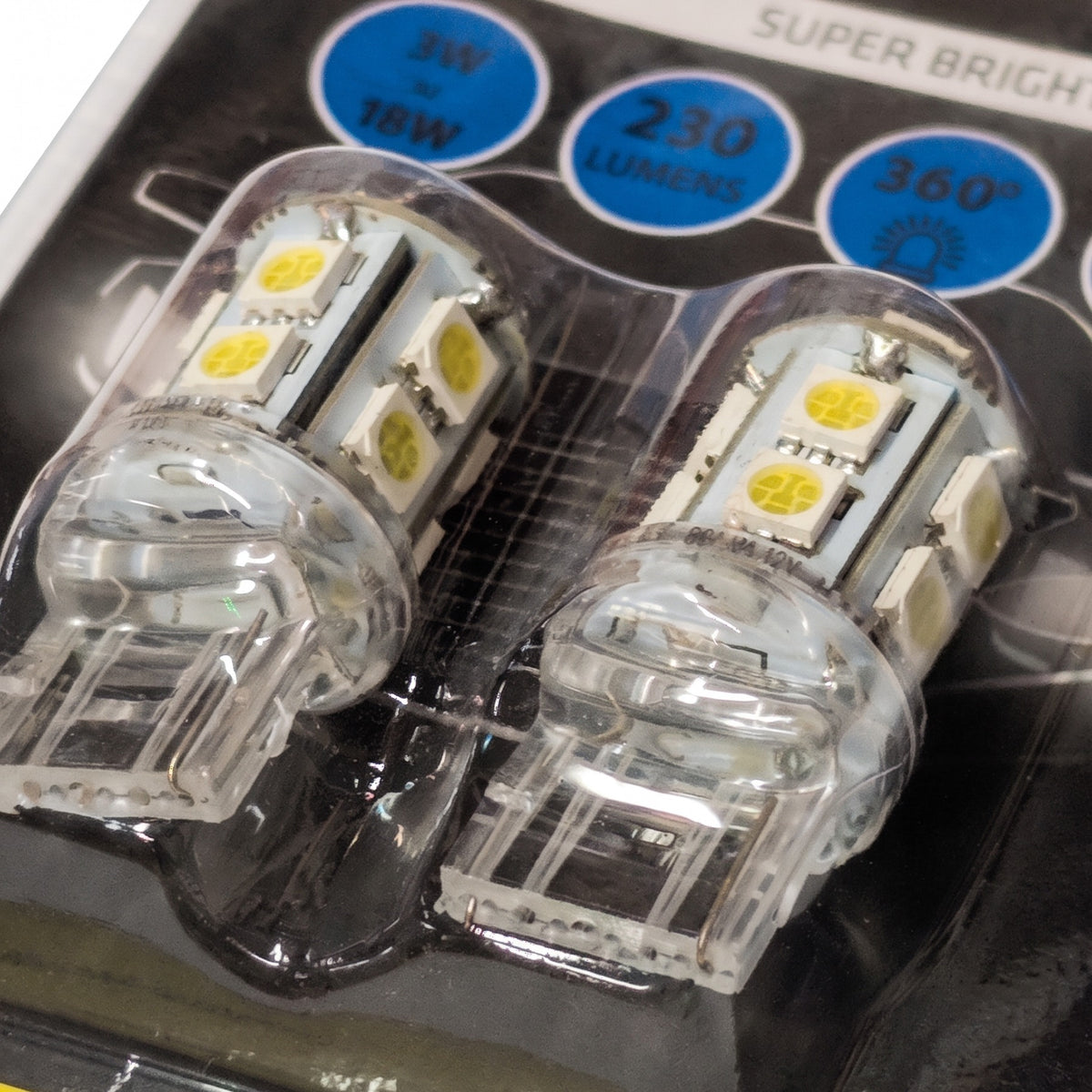 2x Ampoules T20 13 LED SMD 5050 BLANC 12V