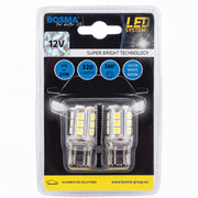2x Ampoules T20 18 LED SMD 5050 BLANC 12V