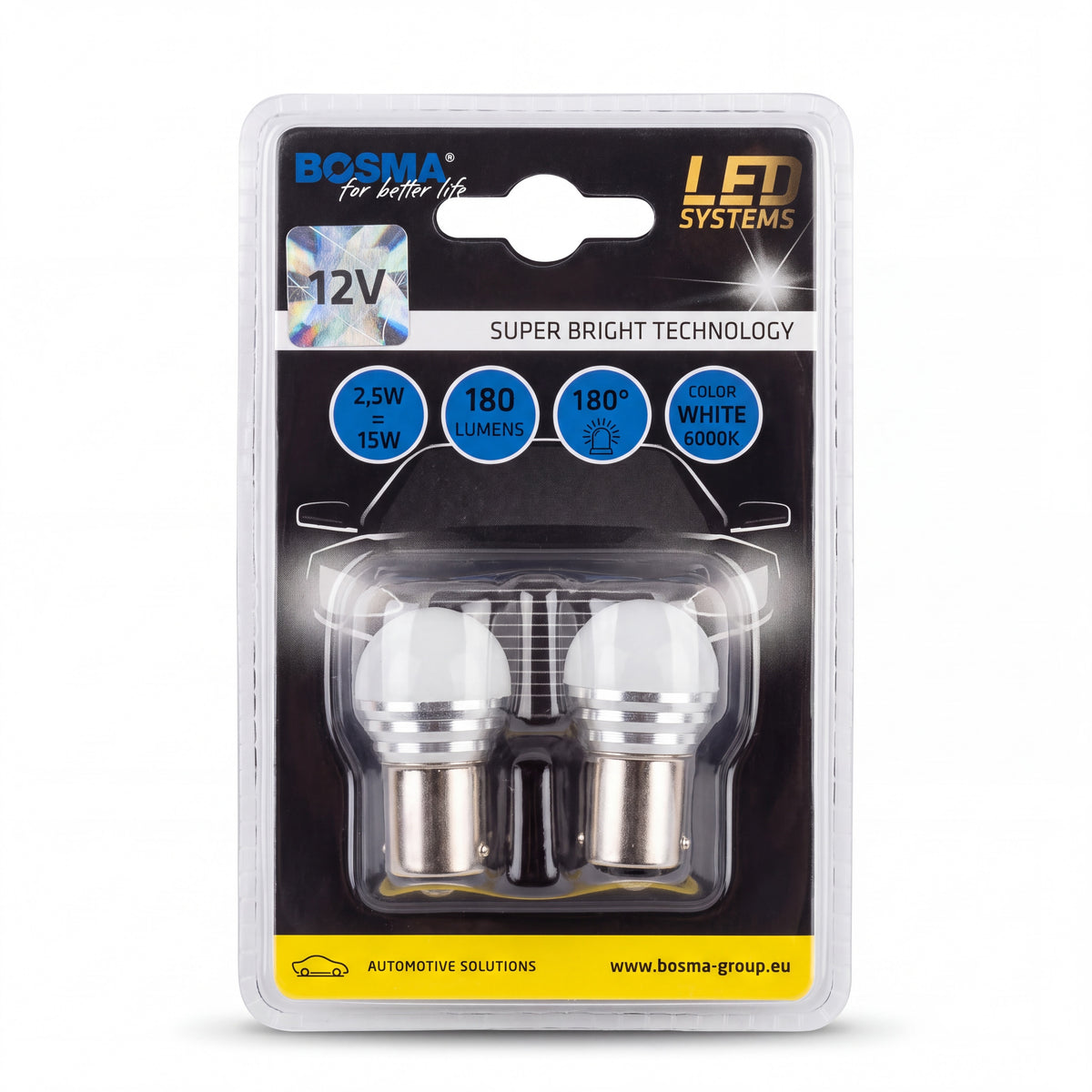 2x Ampoules BAY15D 9 LED SMD 2835 BLANC 12V