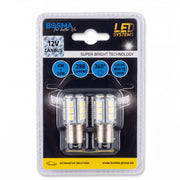 2x Ampoules BA15S 18 LED SMD 5050 BLANC 12V CANBUS