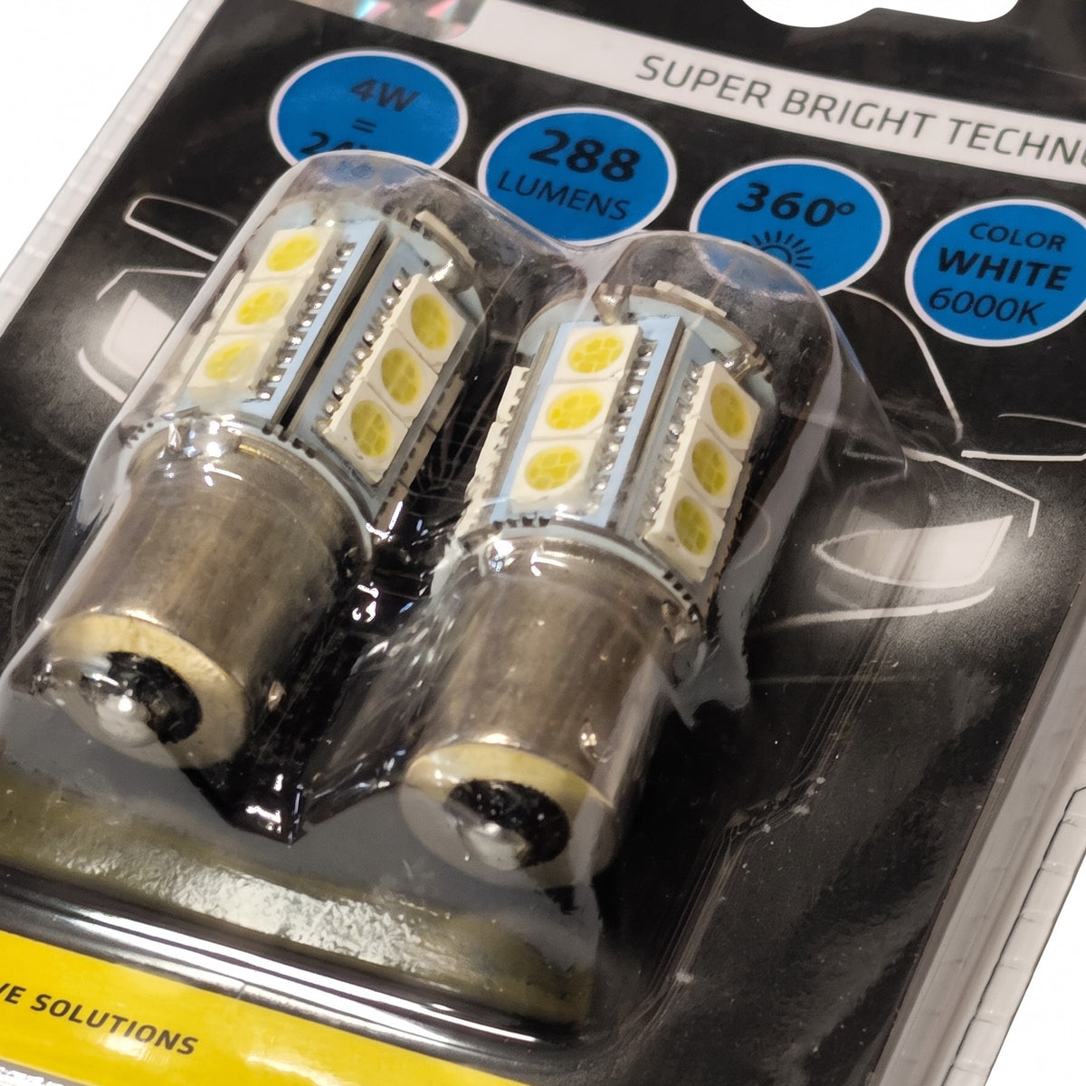 2x Ampoules BA15S 18 LED SMD 5050 BLANC 12V CANBUS