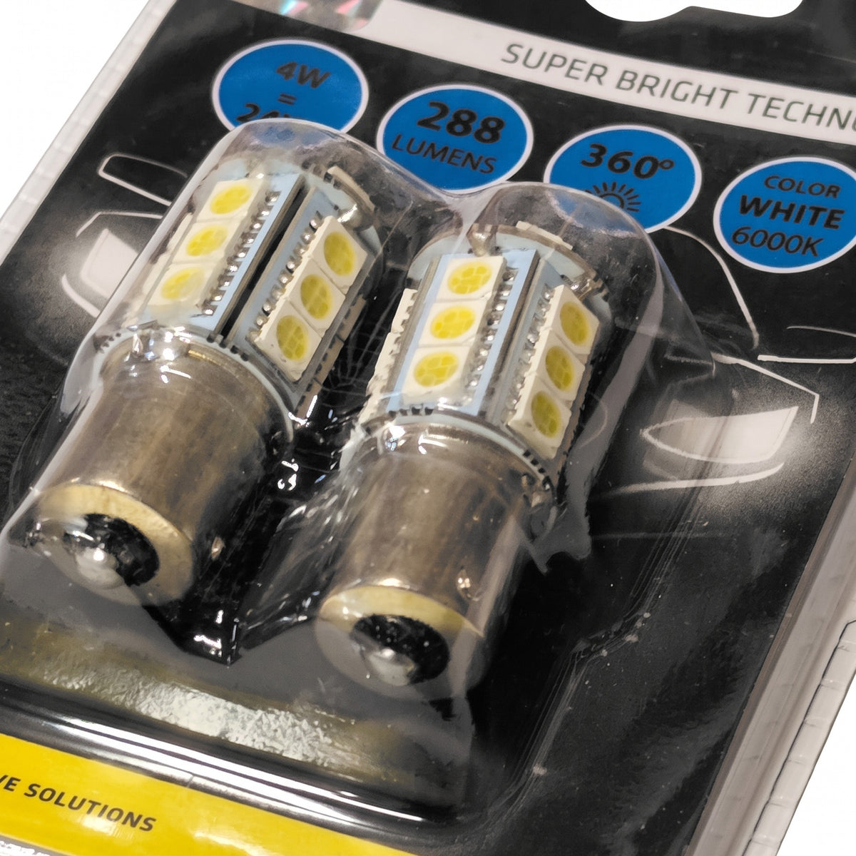 2x Ampoules BA15S 18 LED SMD 5050 BLANC 12V CANBUS