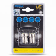 2x Ampoules BA15S 4 LED SMD 5050 BLANC 24V