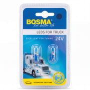 2x Ampoules B8.5d 1 LED BLEU 24V