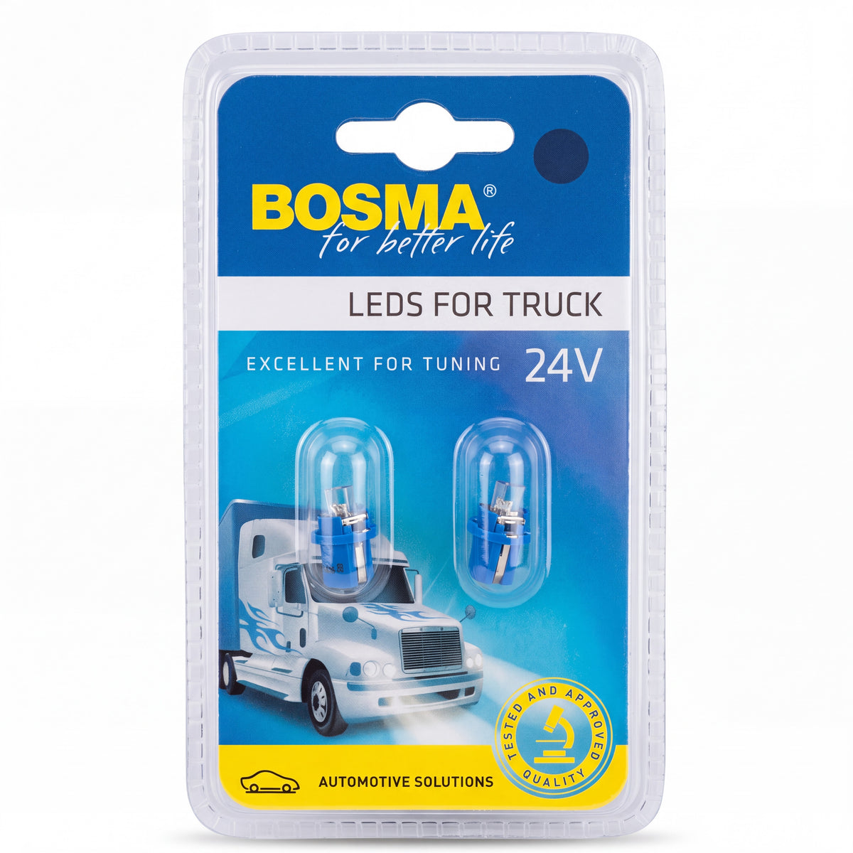 2x Ampoules B8.5d 1 LED BLEU 24V