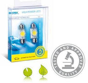 2x Ampoules SV 8.5 10X36 HIGH POWER LED BLANC 12V