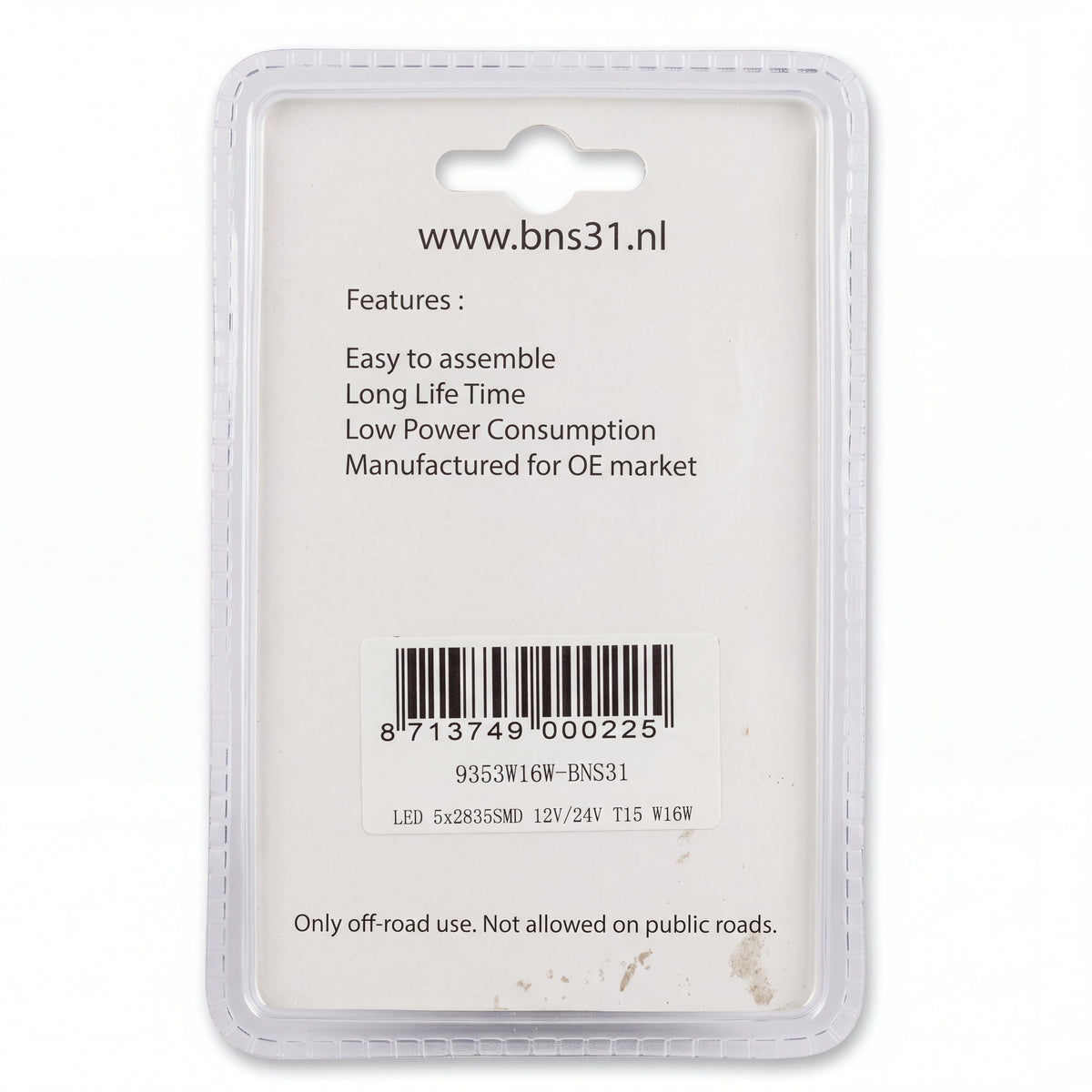 Ampoules LED W16W T15 12V 24V CANBUS (x2) - BNS31