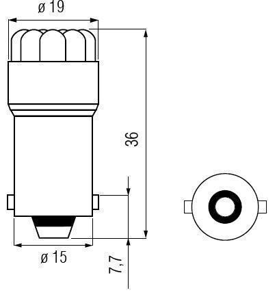2x BA15S 5X WHITE LED Bulbs 24V