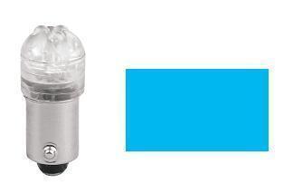 2x Ampoules BA9S 3X LED BLEU 12V
