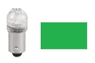 2x Ampoules BA9S 3X LED VERT 12V