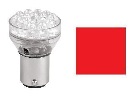 2x Ampoules BAY15D 24X LED ROUGE 24V