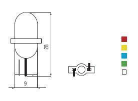 2x Ampoules 3X LED T10 BLEU 12V