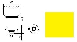 2x 19-LED BA15S 12V AMBER Bulbs