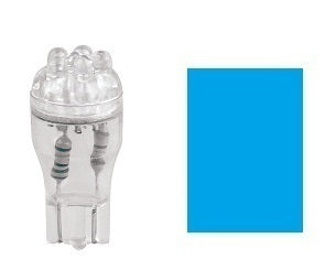 2x T13 BLUE 12V 6X LED Bulbs