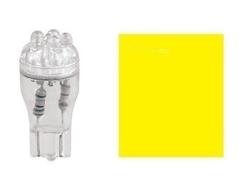 2x T13 YELLOW 12V 6X LED Bulbs