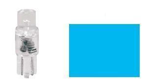 4x Ampoules T5 1X LED BLEU 12V WIDE VIEW