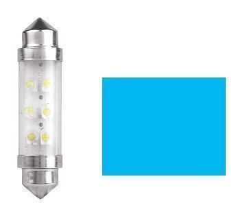2x SV8.5 6x LED 10x42mm BLUE 24V Bulbs