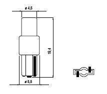 4x Ampoules T5 1X LED BLANC 24V