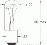 Ampoule B22D 15W 24V