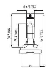 Ampoule 880 H27W/1 PG13 BLACK TOP 27W 12.8V