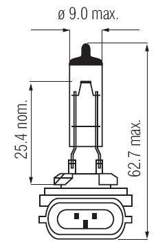 Ampoule 881 PGJ13 H27W/2 BLACK TOP 27W 12.8V