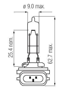 Ampoule 886 PGJ13 50W 12.8V 500886