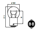 Bulb BA15d 15W 18x35 6V