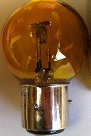 Ampoule BA21d 12V 35/35W JAUNE 3 ergots - 2 plots