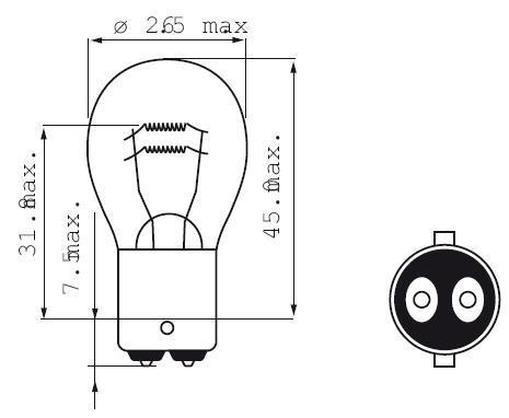 Ampoule P21/5W 6V BAY15D
