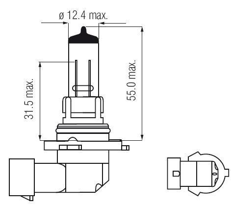 Ampoule H12 PZ20D 1312 53W 12V 501312 9055