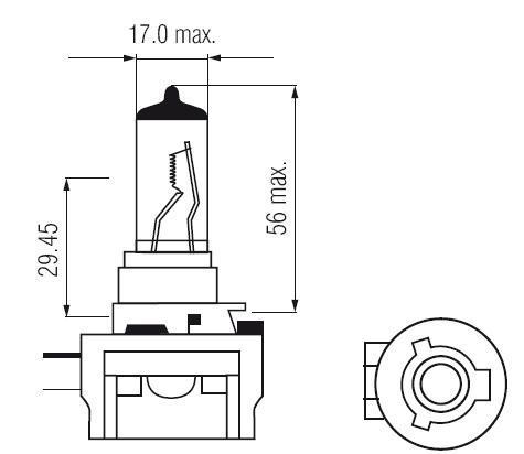 Ampoule H13 P26.4t 60/55W 12V 9008