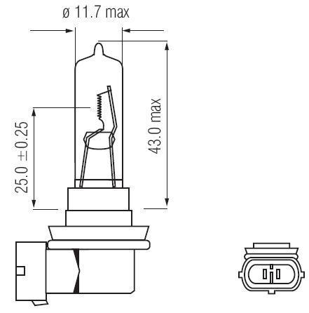 Ampoule H9 65W PGJ19-5 12V