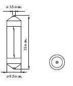 Shuttle Bulb SV7 5W 8X31 24V