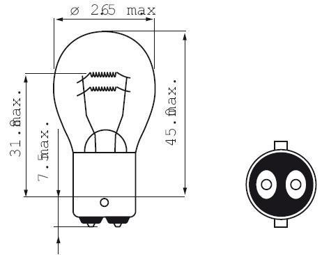 10x P21/5W 24V BAY15D 21/5W Bulbs