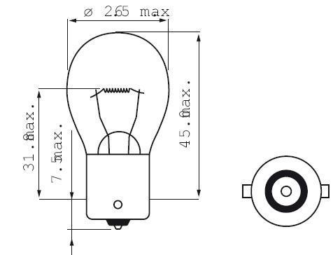 10x P21W 24V BA15S 21W Bulbs