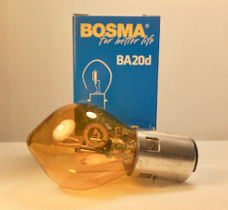 Bulb BA20d 45/40W S2 12V YELLOW
