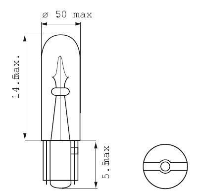 10x Ampoules W1.2W T5 1.2 W 12V W2x4.6d WEDGE BASE
