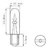 Ampoule W2W T5 2W 12V 1235 WEDGE BASE