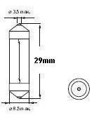 Ampoule navette SV7 8X28 5W 6V