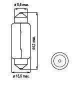 Ampoule navette SV8.5 18W 15X44 6V