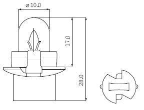 Ampoule voyant B12.3d 2W 12V BLANC HONDA