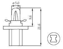Bulb B8.5d 1.2W 12V BLACK 1282