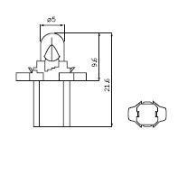 Ampoule voyant BX8.4D 1.3W 12V VERT