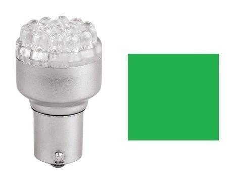 2x Ampoules BA15S 19x LED Vert 12V 2267